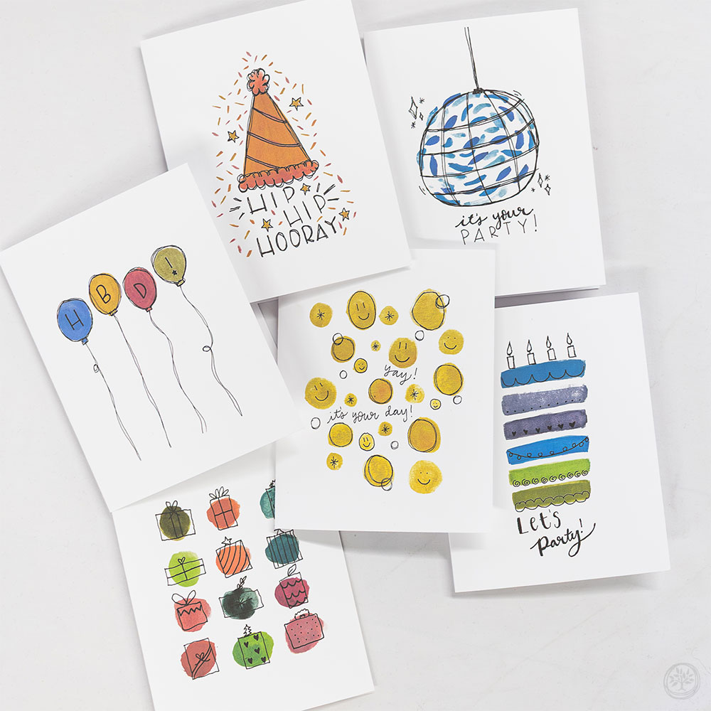 Birthday Cake Note Card Pack